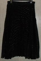New Womens Cynthia Rowley Black On Black Sparkly Polka Dot Lined Skirt Size 8 - £22.33 GBP
