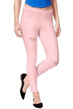 HUE Womens Original Denim Ripped Knee Leggings Color Tutu Pink Size 3X - £37.28 GBP