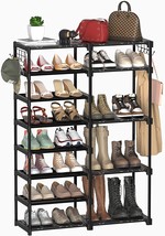 Timebal 8-Tier Shoe Rack Storage Organizer 25-28 Pairs Shoes And Boots Shelf - £38.19 GBP
