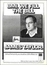 James Taylor 1986 BMI advertisement original 8 x 11 b/w ad print - $4.23