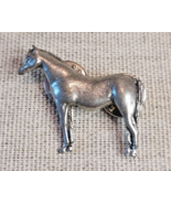 Vintage P.O.P © Pewter Standing Horse Lapel Pin - $24.04 CAD