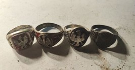WWII WWI Polish Army Military sterling silver rings gent`s navy, air force - $226.50