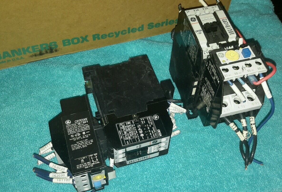 GE CR7ZA CR7G1XK RELAY CONTACTOR & OVERLOAD RELAY 25 AMPS (LOT OF 2) $39 - £2.28 GBP