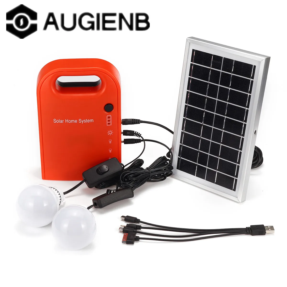 5W Solar Generator Lighting System Portable Power Kit Emergency Supply Home Outd - £119.12 GBP