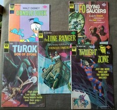 1970s Whitman 9 comics lot Twilight Zone Turok Lone Ranger Donald Duck UFOs - £13.36 GBP