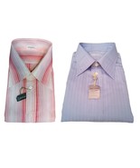 Men&#39;s Shirts 4 Seasons Striped Size 44 (XL/XXL) Neck Big Cotton Vintage ... - £26.31 GBP+