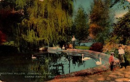 Grand Rapids Michigan John Ball Park Weeping Willow Vintage 1912 POSTCARD-BK45 - £3.95 GBP