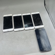 Lot of 5  Smartphones for Access -  Apple iPone 5.6 Samsung For Parts &amp; ... - $848.01 MXN
