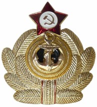 Soviética Urss Red Army Azul Marino Oficial Ancla Insignia Con / Estrell... - £8.45 GBP