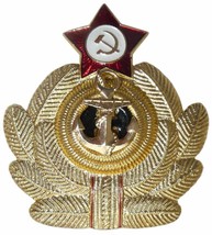 Soviética Urss Red Army Azul Marino Oficial Ancla Insignia Con / Estrell... - £8.51 GBP