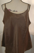 NWT New Ryllace 20 Silk Blouse Cami Chocolate Brown Tank Camisole Top Plus Adjus - $173.25