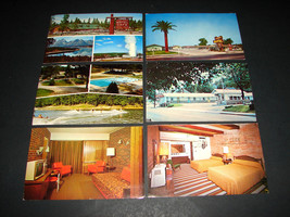 6 Vintage Motel POSTCARDS Posted Hotel Lynhurst Resort Flagg Ranch Dixie Coronad - £22.27 GBP