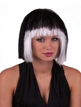 Black / White Bob Wig , Cruella / Pop Star - $13.38