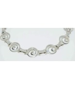 Vintage Mexican Sterling Silver Swirl Designed Bracelet - £28.67 GBP