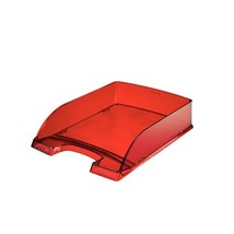 Leitz Plus A4 Standard Letter Tray - Translucent Dark Red  - $16.00