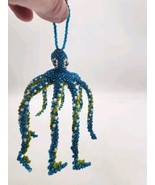 Mayan Art Beaded Teal Colol Octopus 4.5 In - $23.50 CAD