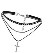 Womens Gothic Vintage Flannelette Rope Cross Rivet - $40.52