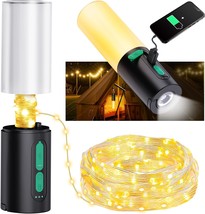 Audles Led Camping Lantern-[Lamp String Included],Camping Lantern With 4000Mah - £32.37 GBP