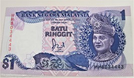 Malaysia Banknote Satu Ringgit RM $ 1 RM1 Second Series 1986 - £3.15 GBP