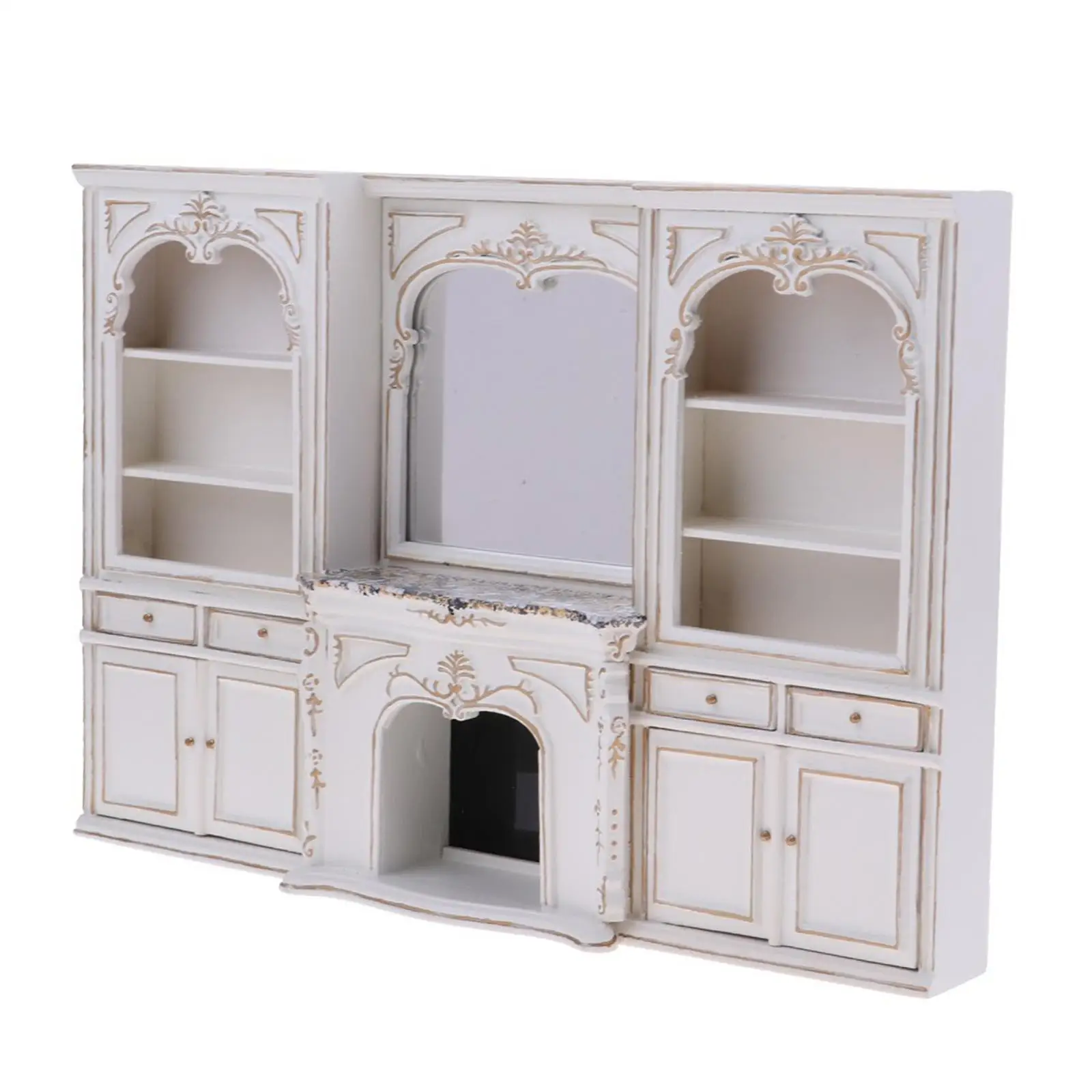 1:12 Dollhouse Miniature Fireplace for Landscape Decor Gift Window Display - £18.80 GBP+