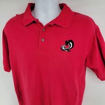 Pepé Le Pew Looney Tunes Vintage &#39;90s Polo Golf Shirt Size S Red - £19.86 GBP