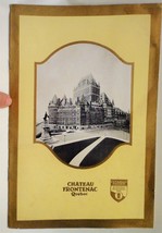 Vintage Chateau Frontenac Quebec Beverage Drink Menu Canadian Pacific 14pg - £50.80 GBP