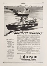 1928 Print Ad Johnson Outboard Motors Winning Racing Boats Waukegan,Illinois - $26.98