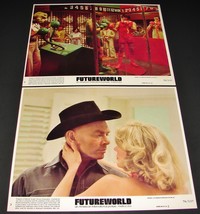 2 1976 Movie FUTUREWORLD Lobby Cards Peter Fonda Yul Brynner Blythe Danner - £19.71 GBP