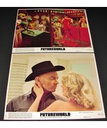 2 1976 Movie FUTUREWORLD Lobby Cards Peter Fonda Yul Brynner Blythe Danner - £19.53 GBP