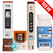 PH80 + TDS-4TM + pH 7 + C342 ppm COMBO - HM Digital Meter/Solution - £55.81 GBP