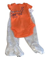 Prématuré Orange Dinosaure Court Et Pantalon Avec Feet-Brand New-Ships 2... - £23.29 GBP