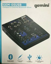 Gemini - GEM-05USB - 5 Channel USB Bluetooth Mixer for Podcast Recording - £55.09 GBP