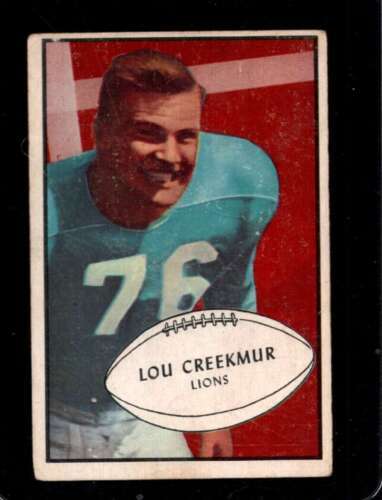 Primary image for 1953 BOWMAN #34 LOU CREEKMUR VG+ LIONS HOF *X67547