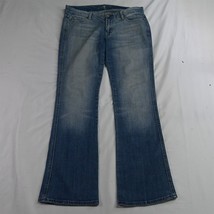 7 for all Mankind 30 Bootcut Light Wash Stretch Denim Womens Jeans - £15.65 GBP