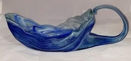 Beautiful Blue Art Glass Centerpiece / Accent Bowl - £17.69 GBP