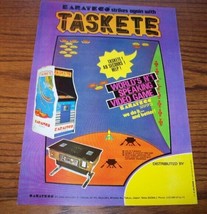 Taskete Arcade Game Flyer Original  Game 1980 Vintage Retro Artwork  - £22.73 GBP