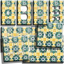 Traditional Arabic Mosaic Tiles Style Light Switch Outlet Wall Plates Room Decor - £9.37 GBP+