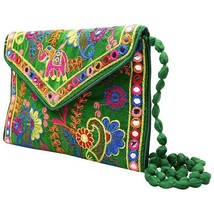 Women Girls sling handbag with Indian traditional Rajasthan Elephant art... - £20.69 GBP