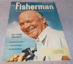 The Fisherman Magazine January 1957 Ike Eisenhower Oliver Outboard Shakespeare - £7.86 GBP