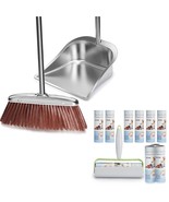 Broom And Dustpan Set With Long Handled, 6.3 Inch Large Lint Roller Extr... - $72.99