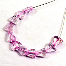 Pink Coated Crystal Quartz Triangle Briolette Natural Loose Gemstone Jew... - £2.49 GBP