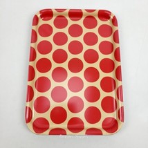 IKEA SNÖKRABBA Tray Dotted Light Beige Red 8x11&quot; Food Tray New - $15.47