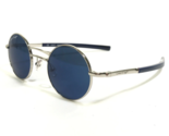 Chris and Craft Sunglasses CF 3025 02N4 Blue Silver Round Frames w blue ... - $139.88
