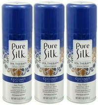 Lot of 3 ~ NEW Pure Silk Spa Therapy Shave Cream Coconut &amp; Oat Flour 5 oz each - £17.20 GBP
