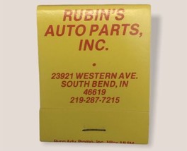 Rubin’s Auto Parts, Inc. Southbend, IN Vintage Matchbook - $73.81 MXN