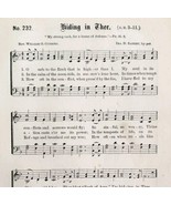 1883 Gospel Hymn Hiding In Thee Sheet Music Victorian Church Religious A... - $14.99