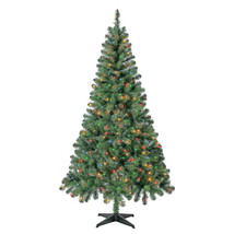 6.5 Ft Pine Christmas Tree w/ 250 Color Changing LED Lights and Stand by... - $62.99