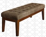 Claire Button Tufted Upholstered Bedroom Bench, Modern Fabric Padded Ott... - £160.10 GBP