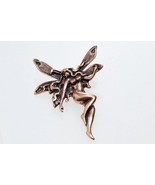 Large Bronze Fairy Pendant – Magical Good Luck Amulet, Fantasy Jewelry - $19.99