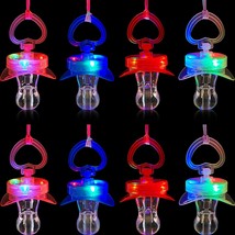 8 Pieces Up Pacifier Necklace Glowing Flashing Whistle Party Favors Pa - £20.39 GBP